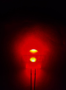 f8mm红发红有边led红灯超高亮灯珠发光二极管透明直插指示灯厂家