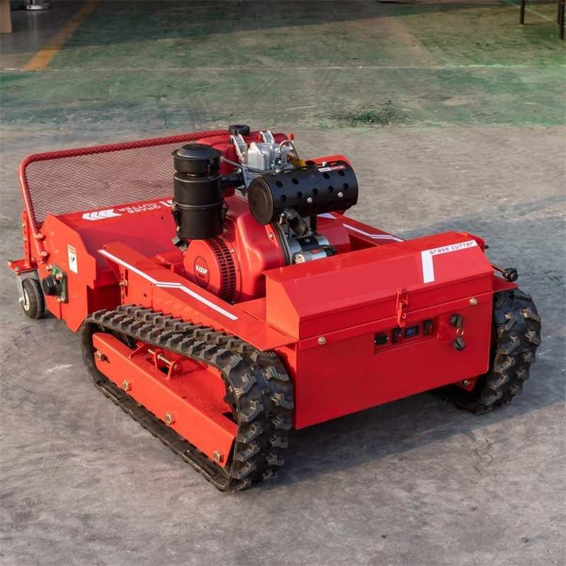 无线遥控大型果园除草机宽割履带式割草机幅坡地山地柴油碎草机