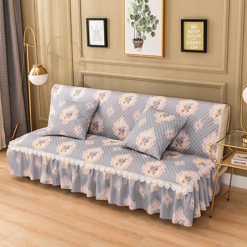 批发加厚防滑折叠沙发床套罩四季通用床裙无扶手沙发简易可拆洗沙