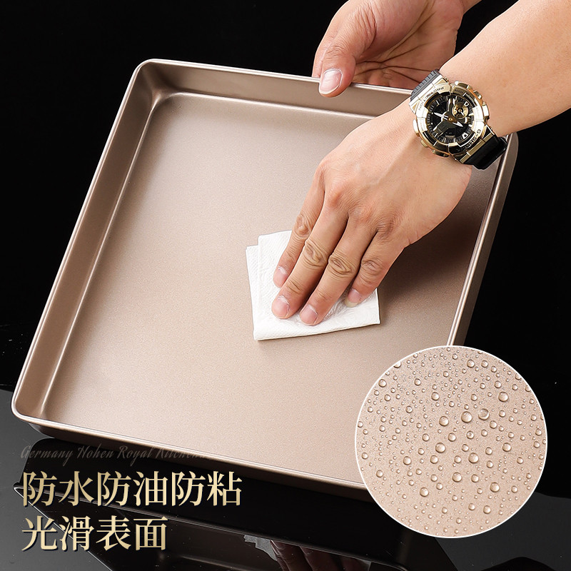 316不锈钢蛋糕模具长方形烤盘烤箱用婴儿食品级烘焙家用28x28烤盘图片