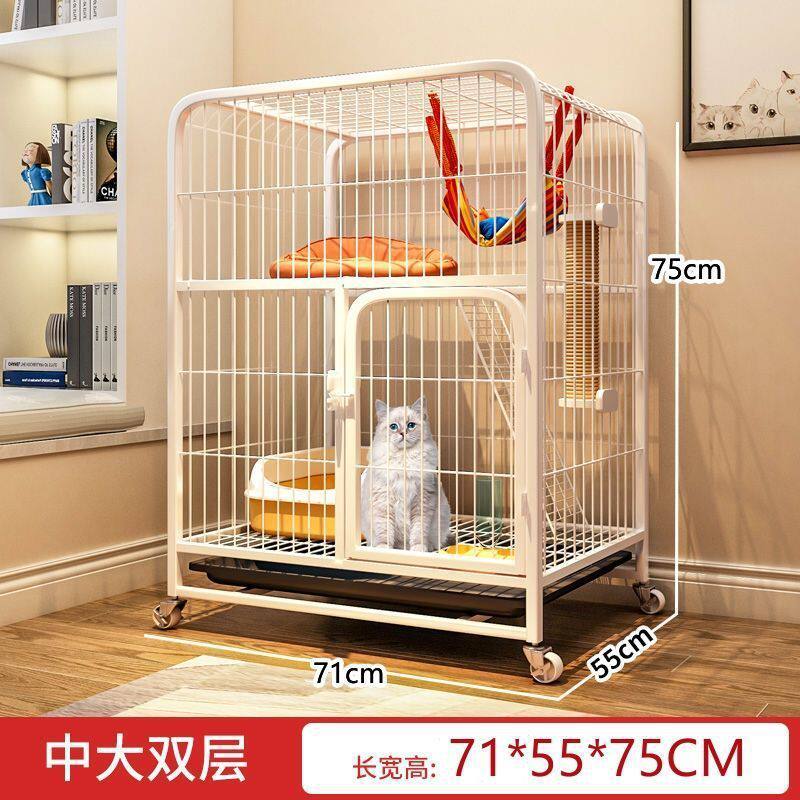 猫笼子铁笼子笼别墅大自由空间家用室内大号带厕所猫咪宠物猫屋