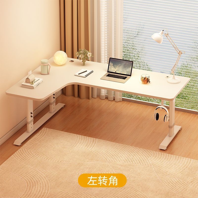 l学习桌转角书桌电脑桌家用卧室简约型升降拐角台式办公桌工作台.