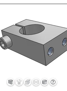 02/REC01/35支柱KMKU8固定夹KQM25 KQMU10 12 15 20/AQMCC30/D40