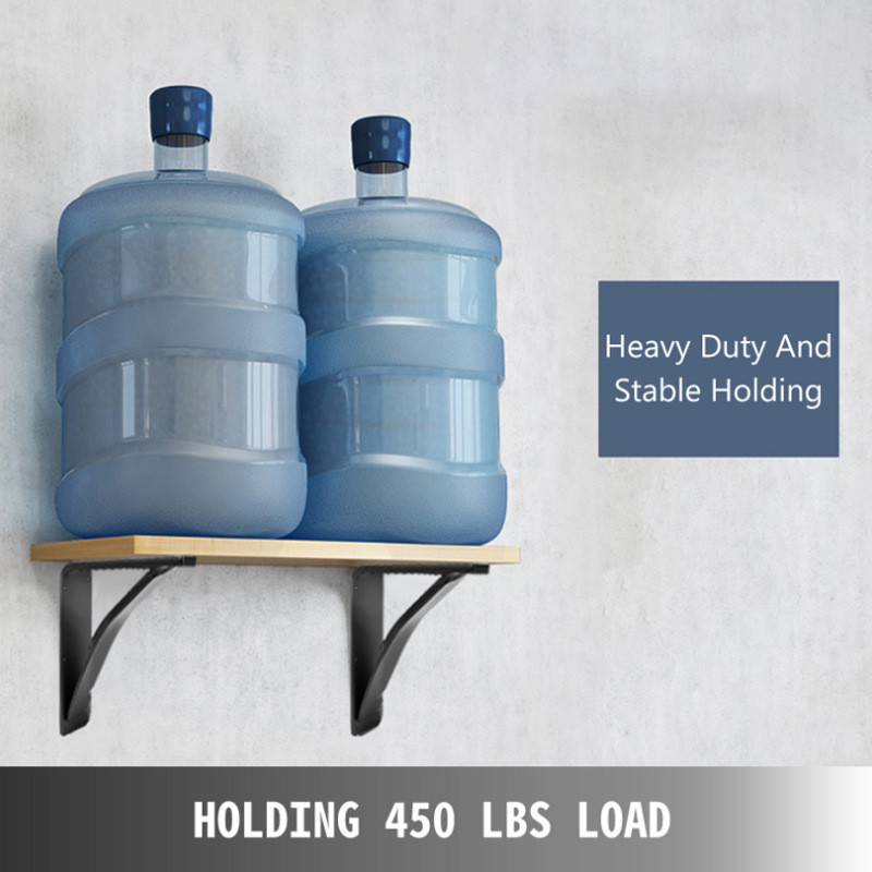 手工焊接三角支架浅色木桌承重支架支撑架墙哑光黑色浮动支架搁板