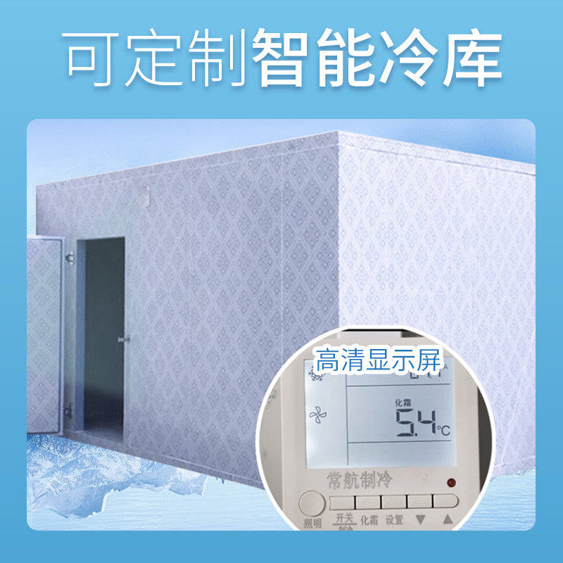 热销小型水果蔬菜保鲜冷库全套设备肉类海鲜速冻冷冻库铜管制冷