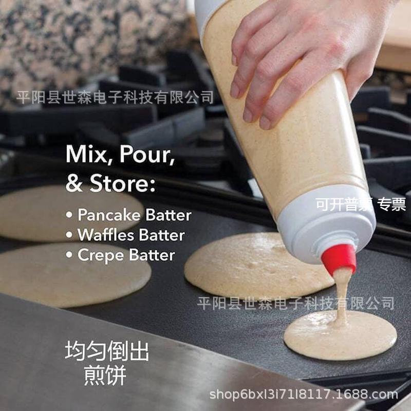 新款塑料透明小型煎饼面糊搅拌瓶优质塑料挤压瓶软瓶面糊瓶