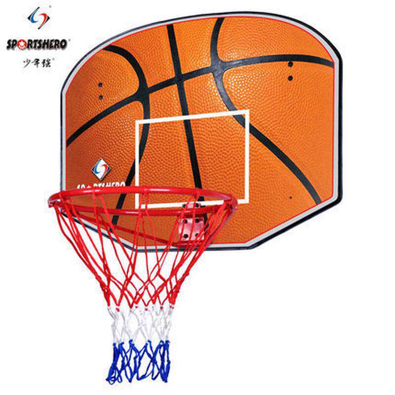 少年强成人挂式篮球篮球框板木质篮板铁篮球筐户外标准篮球架