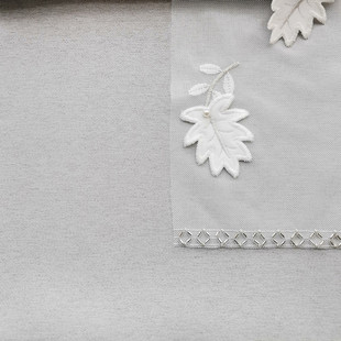 全遮光日式米雪尼尔窗帘轻奢古风奶油色洛高温定型海宁许村窗帘