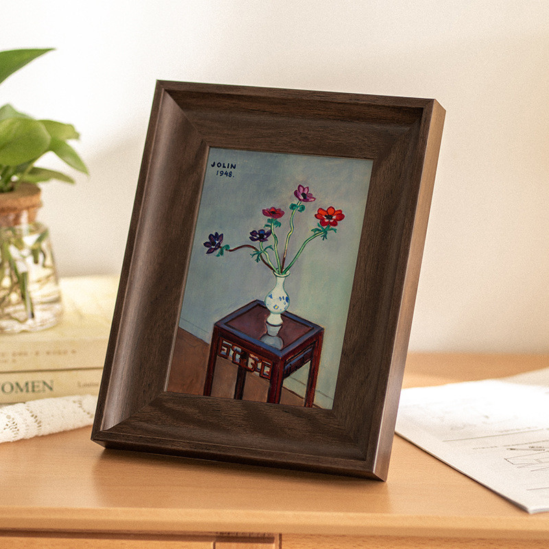 定制复古相框摆台方形6寸7寸8寸10寸a4美式简约艺术照片挂墙画框