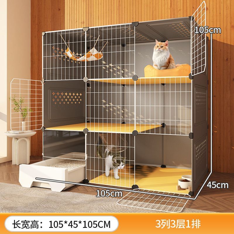 猫笼子室内带猫砂盆猫厕所一体一室一厅一卫家用小户型不占地猫窝