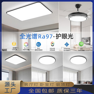 簡約客廳燈 中山燈具全光譜大廳主燈高級感吸頂燈全屋套餐臥室家裝