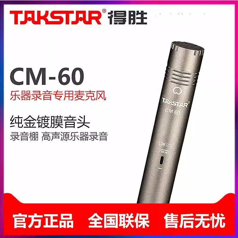 Takstar/得胜 CM-60 电容麦克风高音乐器话筒大合唱演出
