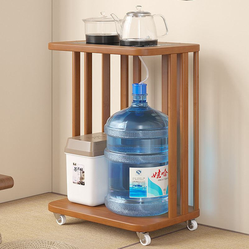 茶桌家用小茶台边柜侧柜非实木泡茶吧茶几烧水壶一体桶架茶水柜子