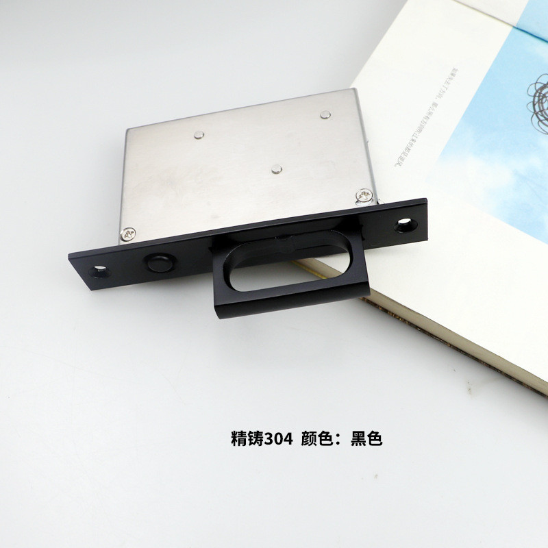 精铸不锈钢304侧暗拉手装口袋门移门暗拉卫生间移门拉手锁具配件