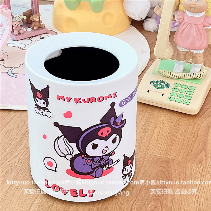 ce2q批发ins可爱大卧室寝室可爱垃圾桶双层家用厨房浴室帕恰狗圆