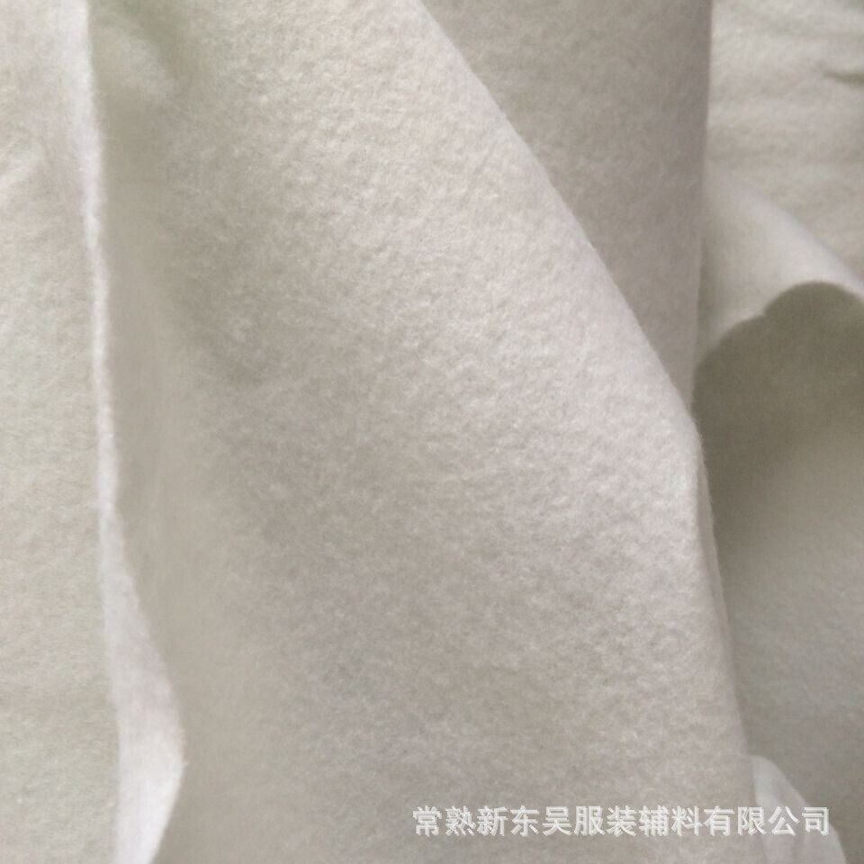用布针刺棉无纺布服装化纤批发白色涤纶针刺毡针刺棉服装布
