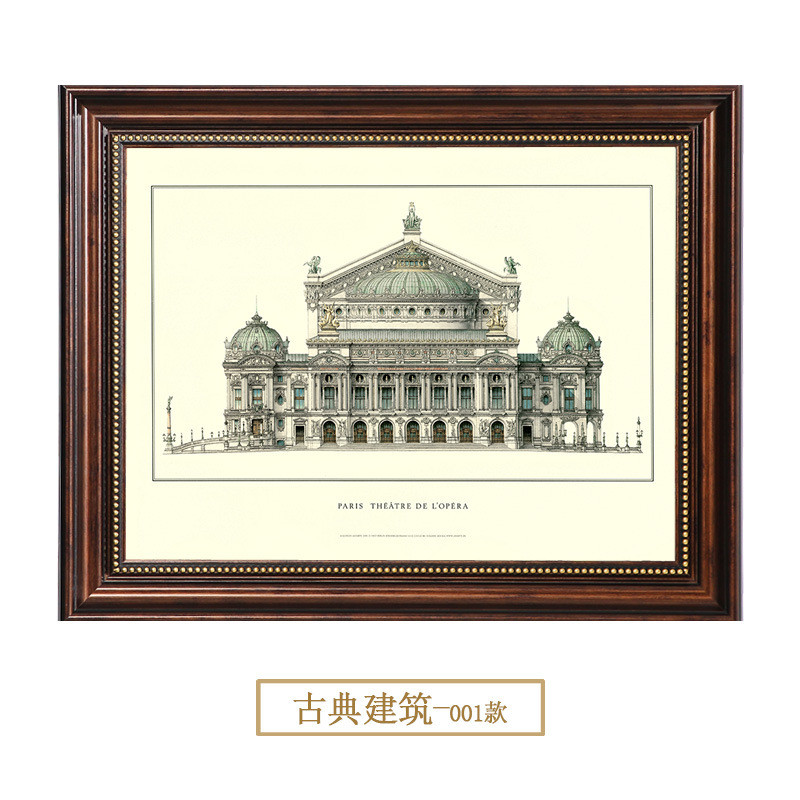 欧式古典建筑电表箱装饰画美式电闸箱免打孔遮挡挂画配电箱挂壁画图片