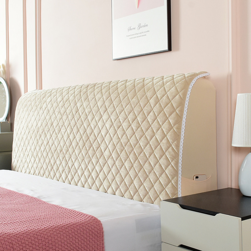 73n加厚床头套通用欧式2023新款保护套弧形床头罩全包软包靠背罩