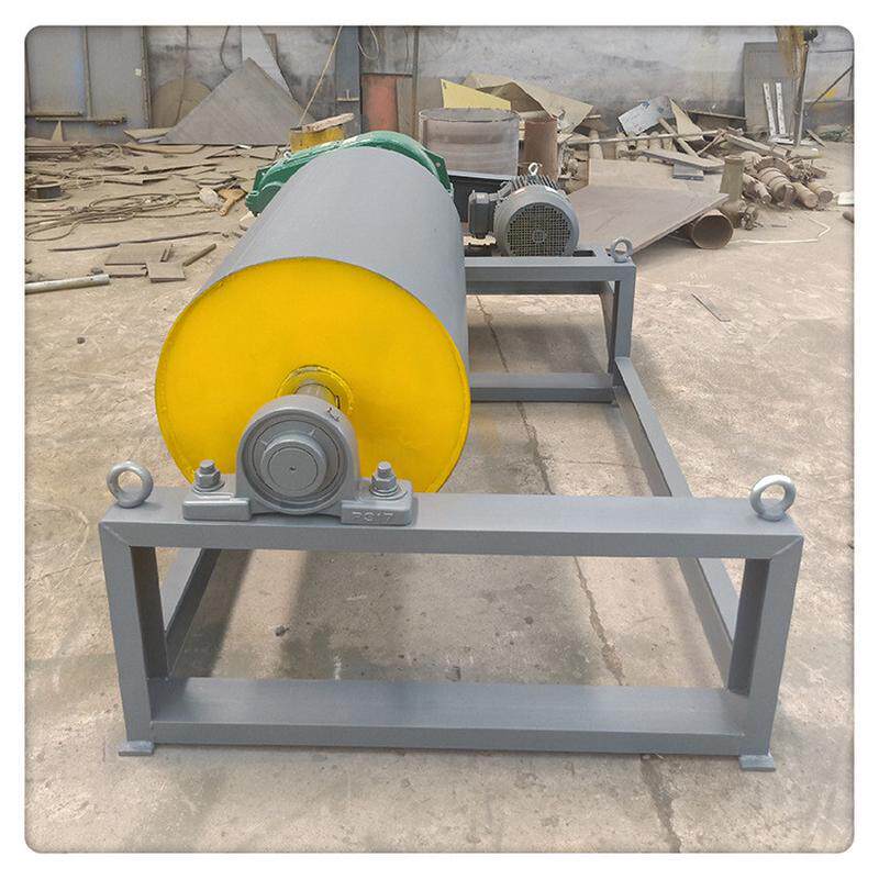 强磁矿山永磁滚筒传送带吸铁磁全磁干选除铁器磁辊半不锈钢动力