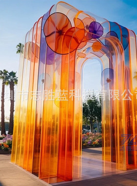 玻璃钢内工厂雕塑半透装置墙板隔断可定制支持打样美陈源头发光