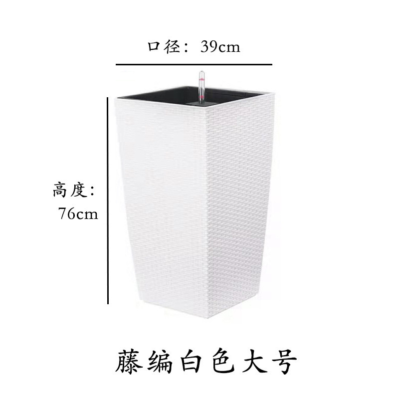 北欧轻奢风莱之秀虎皮兰大厅花盆绿植客厅用高方盆细高瘦高花盆