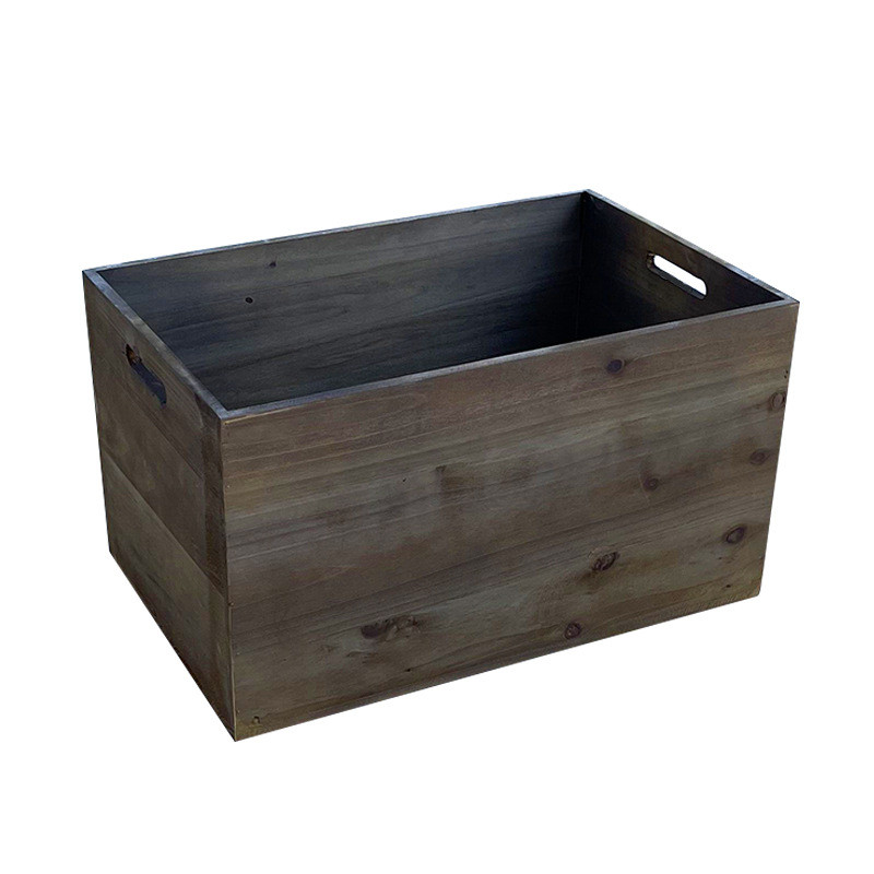 jz05批发木箱子木框箱陈列条收纳筐超市实木装饰水果储物复古大小