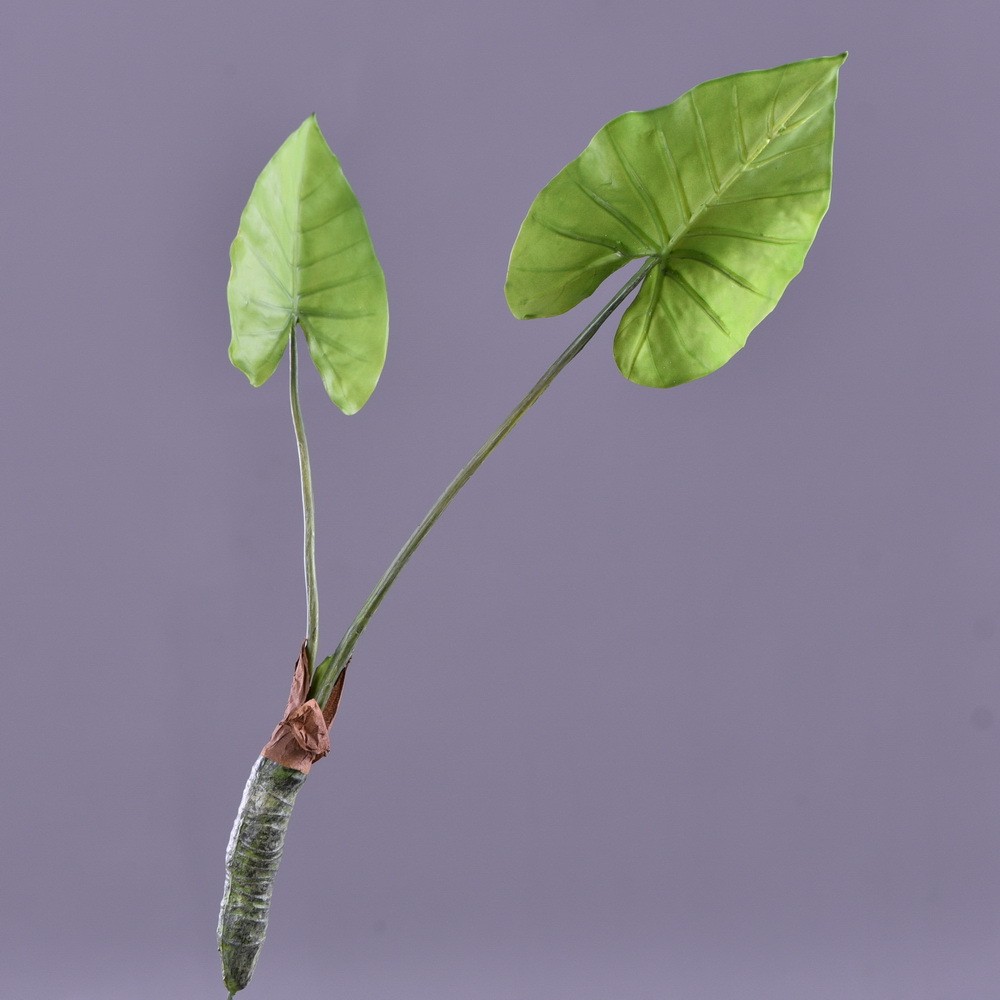 厂家直销仿真绿植批发带仿真二比高端根海芋叶橱窗造景仿真叶子