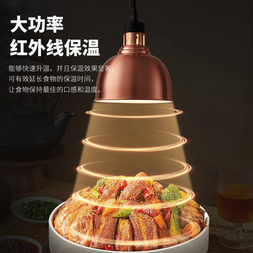 热销伸缩挂式单头食品加热灯自助餐厅食物保温灯加热烤灯商用吊灯