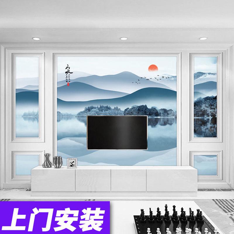 竹木纤维集成墙板电视背景墙面客厅沙发快卧室装饰画装扣板护墙板
