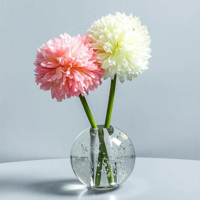 百搭气泡光球水晶玻璃透明小花瓶办公桌餐桌装饰小清新花瓶,家居饰品,装饰摆件,淘宝优惠券,粉丝福利购,淘宝优惠卷