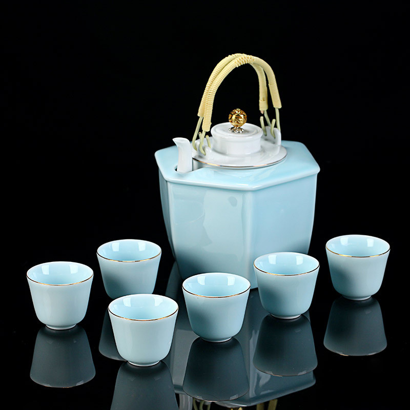 制温酒器套装酒杯烫酒壶家用温酒壶酒具陶瓷酒烫酒器logo定 微醺