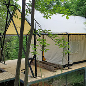 景区帐篷营地野营户外轻奢篷房防风防雨酒店休闲度假民宿双层帐篷