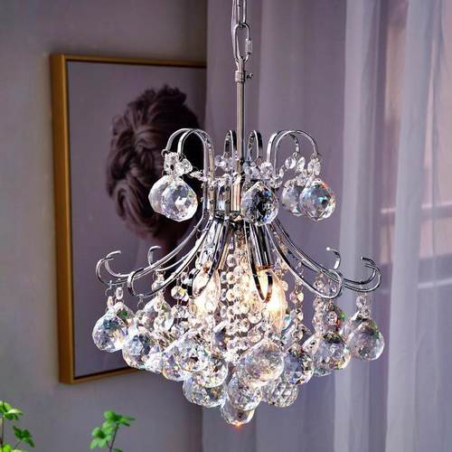 热销热卖现代简约法式水晶餐厅吊灯简约轻奢美式卧室客厅书房衣帽
