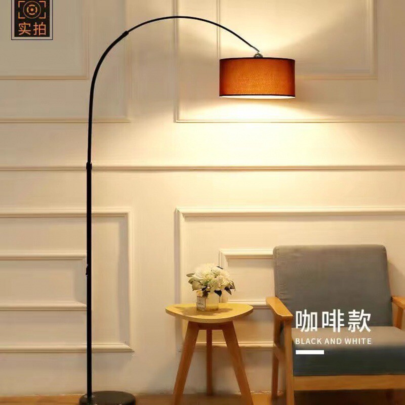 落地灯客厅卧室简约沙发边落地台灯北欧落地式钓鱼灯现网红代立灯