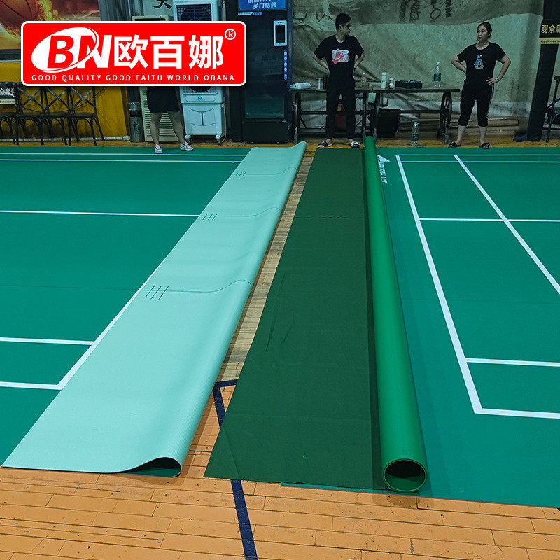 欧百移动羽毛球地胶收卷器厂家现货7.2m体育馆场地专用可娜收卷器