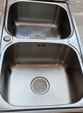 厂家供应一体方形拉伸304不锈钢盆双槽8248拉伸菜盆盆现货批发