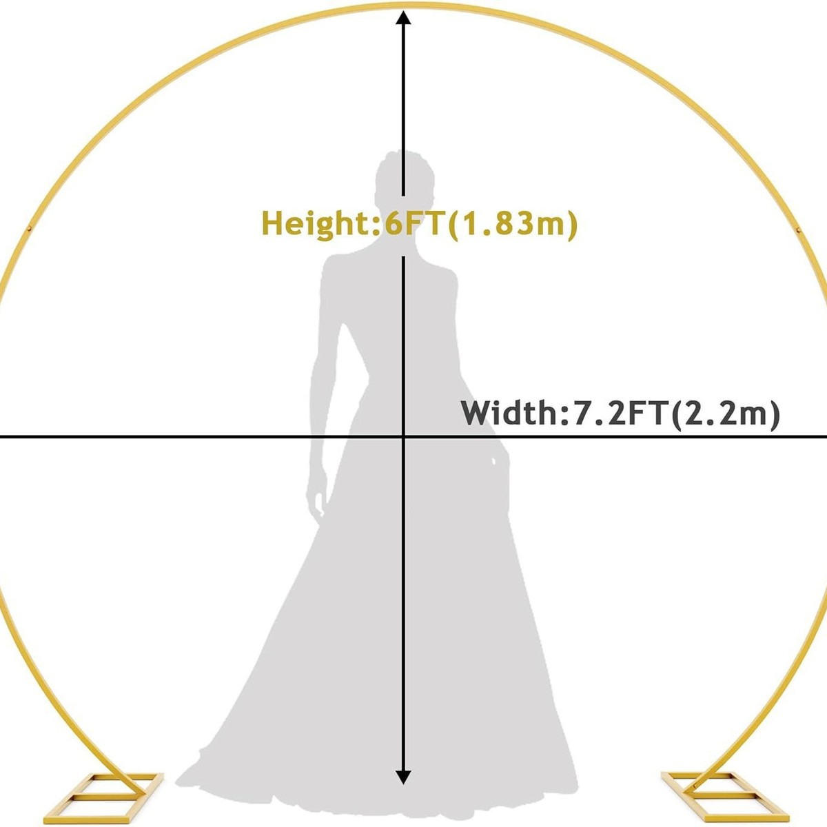 新款铁艺圆环婚礼场景布置圆形铁艺拱门花架门花户外摆件道具
