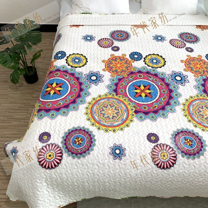 【外单大尺寸被外贸220x240床盖处理绗缝】春秋被沙发铺床单床铺