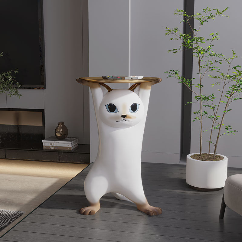 艺术猫咪客厅大型电视柜沙发旁边落地软装饰品搬家开业送礼物摆件,家居饰品,装饰摆件,淘宝优惠券,粉丝福利购,淘宝优惠卷