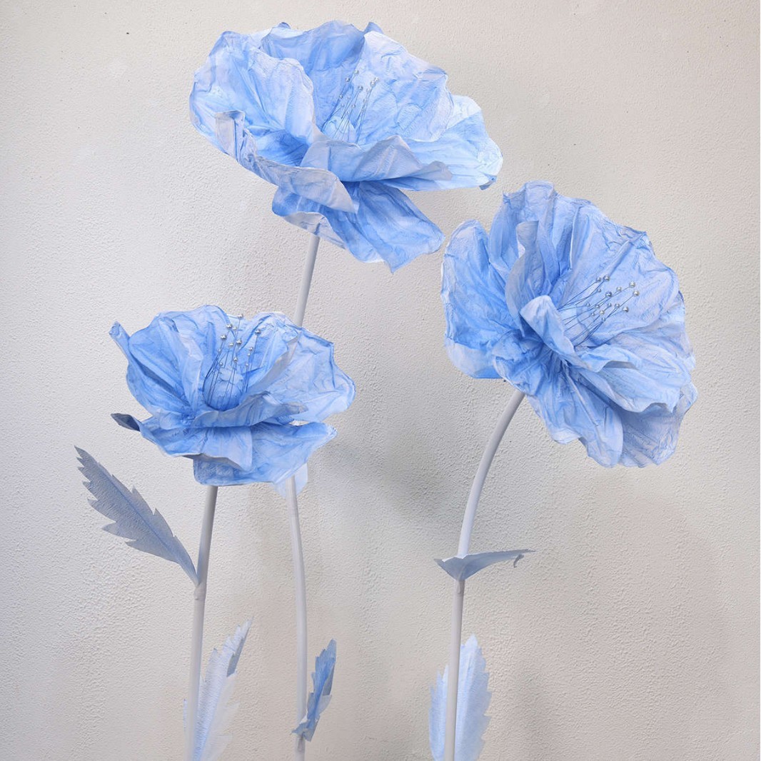 艺婚庆路引成品彩绘户外婚礼布置手工纸新款花橱窗道具装饰纸花