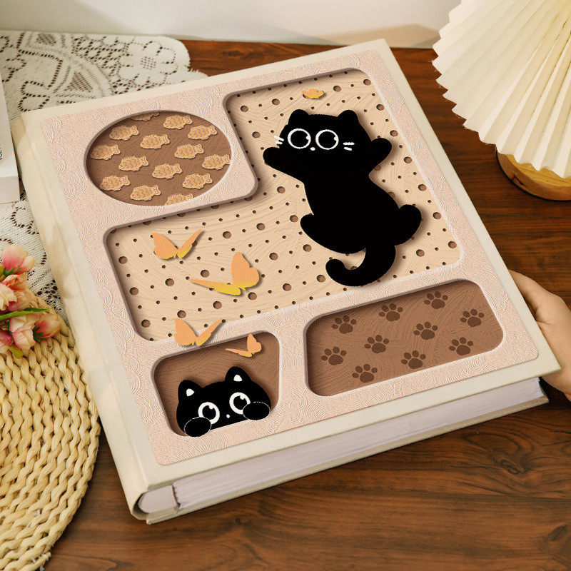 插页情侣家庭纪念册相册本大容量5寸6寸7照片收纳宝宝成长五六七3