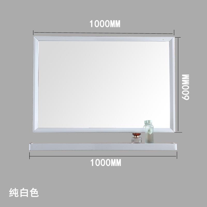 厂家批发可定制不锈钢梳妆镜卫生间浴室镜带置物架厕所镜子组合