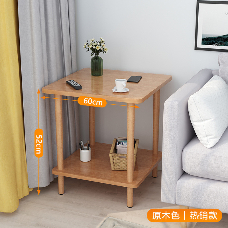 边几双层阳台小方桌沙发圆桌置物卧室迷你桌子床头简易客厅小茶几