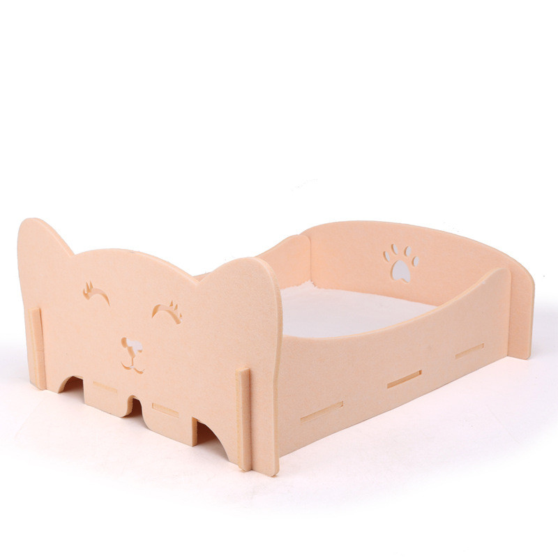 毛毡窝封闭式猫床四季通用猫屋猫舍猫窝猫产房幼猫狗窝冬季保暖