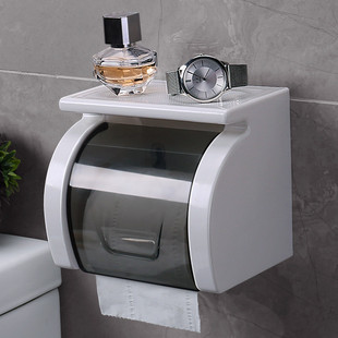 创意吸盘防水卫生间纸巾盒厕所卫生纸盒手纸盒壁挂式卷纸盒卷新款