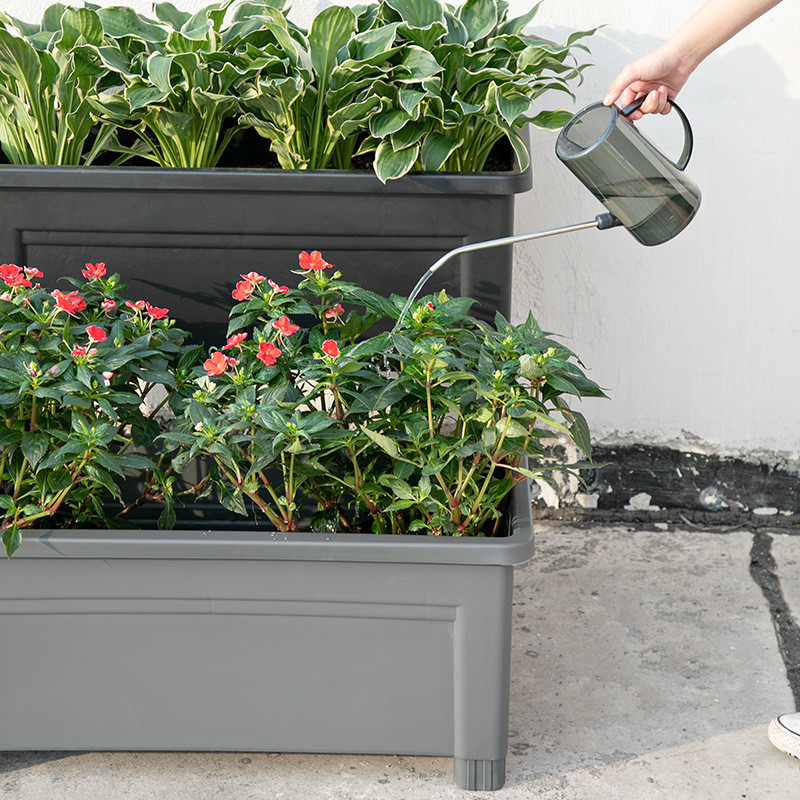 家庭脚楼顶蔬菜种植箱长方形塑料花盆室内懒人带阳台种菜盆花箱