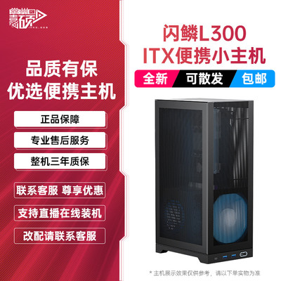 闪鳞L300 立式手提电脑ITX桌面迷便携台主机S300竖版游戏电竞整机