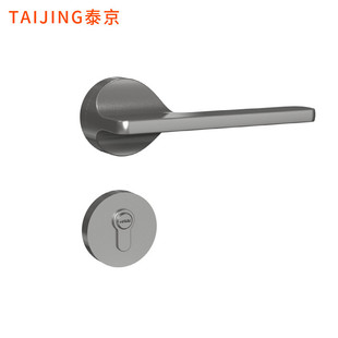 黑色房门锁涌铝合金机械门锁卧室工程静音磁吸分体锁木门家用电