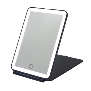 电商镜子led灯化妆镜带充电便携随身镜带灯旅行台式镜子发光折叠