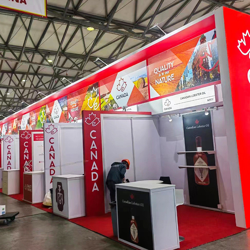 佛山生产展览器材八棱柱卡布展位简易搭建标摊铝制模块展厅展架